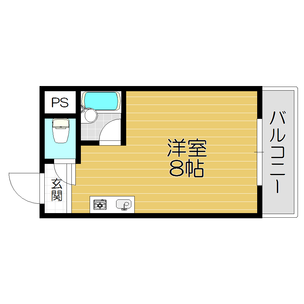 守口市緑町のマンションの間取り