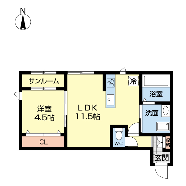 ＥｖｏＲｏｏｍ米山の間取り