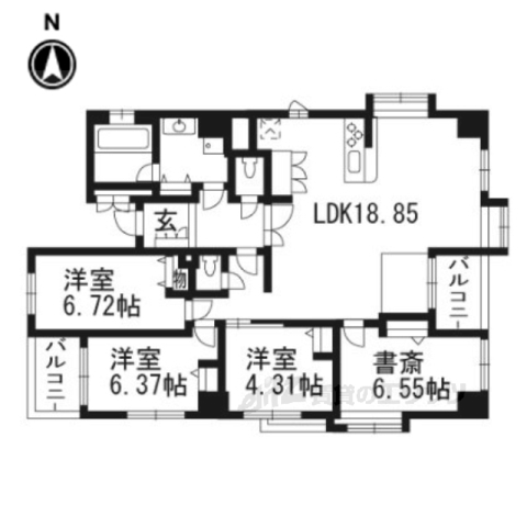 プリオーレ京都三条高倉の間取り