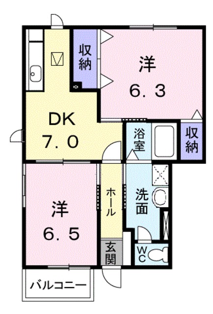 オーブリー新浜の間取り