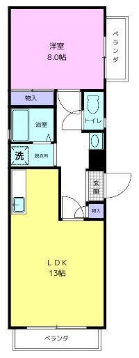 有田郡有田川町大字上中島のマンションの間取り