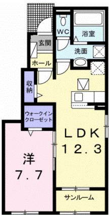 【伊勢市中須町のアパートの間取り】