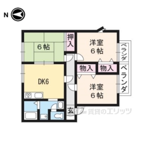 楽々荘の間取り