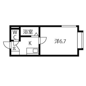 札幌市東区北三十五条東のアパートの間取り