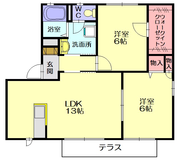 糟屋郡志免町大字吉原のアパートの間取り