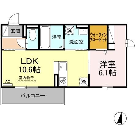 薩摩川内市宮内町のアパートの間取り