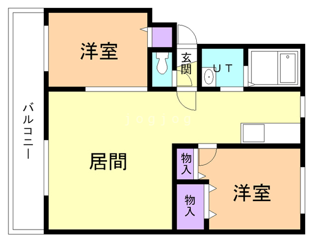 パークハイツＨの間取り