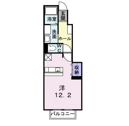 岩沼市土ケ崎のアパートの間取り