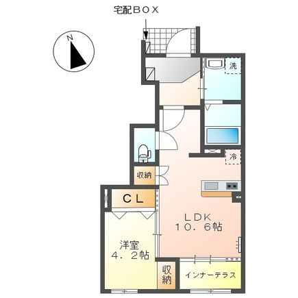 愛西市柚木町のアパートの間取り