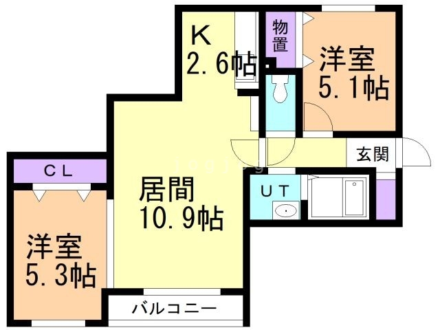 Ｐａｌｔｉｒ円山北の間取り