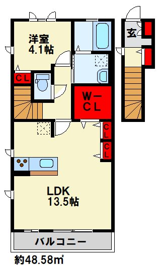 TWIN LEAF COAT　A棟の間取り