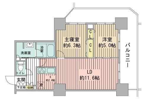 プライムアーバン札幌リバーフロントの間取り