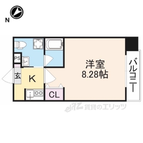 交野市私部西のマンションの間取り