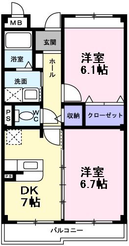 インヴィテ・ボヌ－ルII番館の間取り