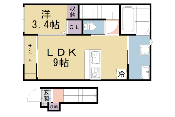 ＣＬＡＳＳＯ　ＰＲＩＭＯ伏見稲荷の間取り