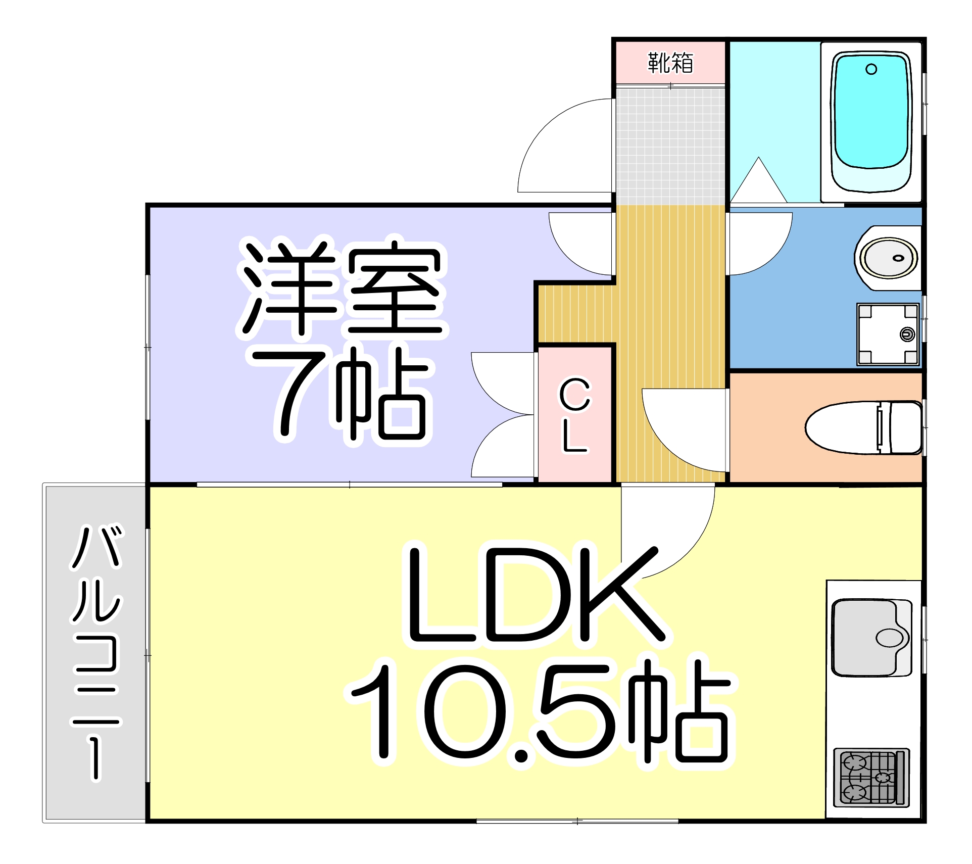 ARROWS Casa MONOPLUS 福富東 B棟の間取り