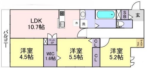 （仮称）新井２丁目メゾンの間取り