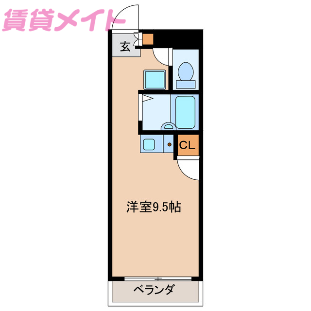 いなべ市員弁町笠田新田のマンションの間取り