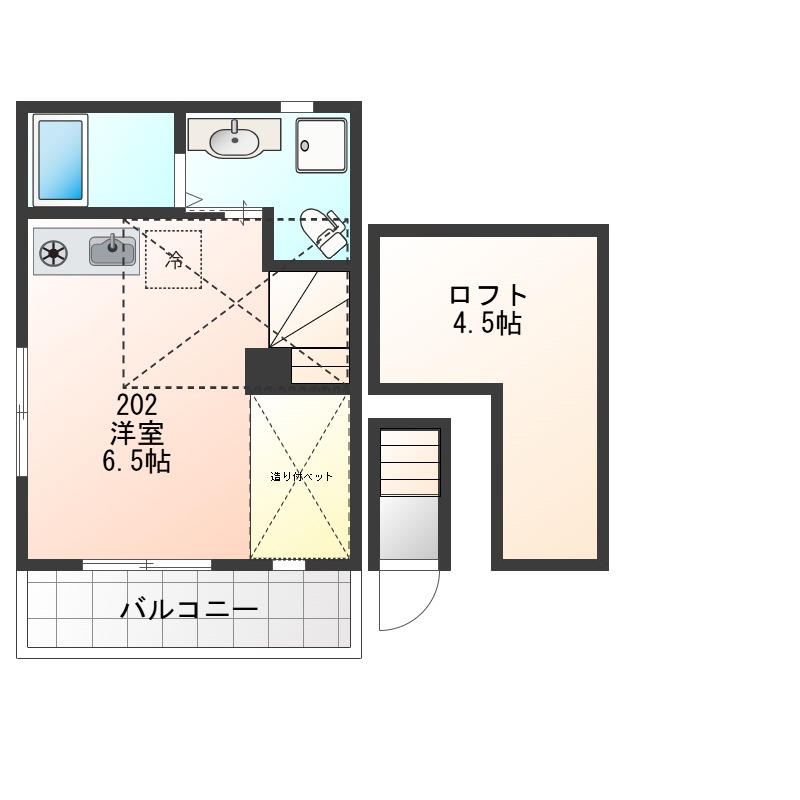 メゾンアッシュ柴崎の間取り