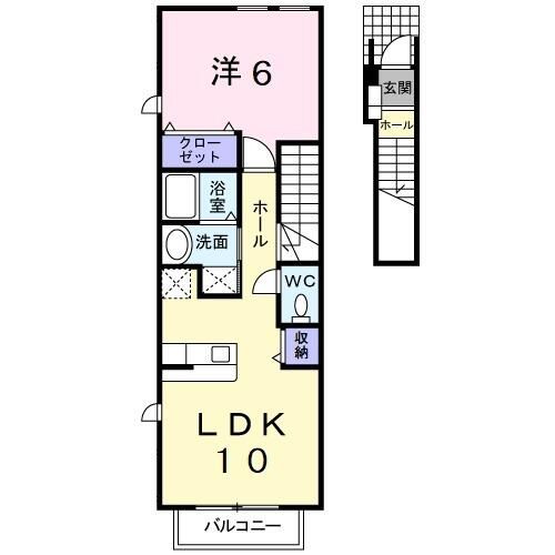 習志野市鷺沼台のアパートの間取り