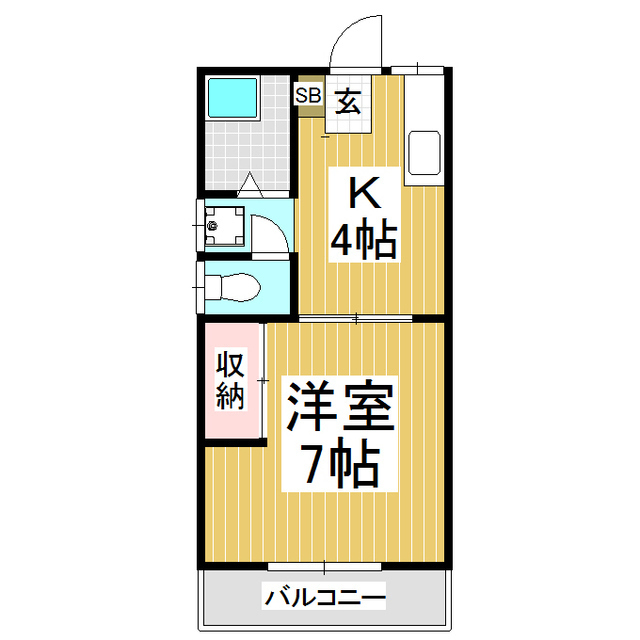 スカイハイツ柏木Ａの間取り