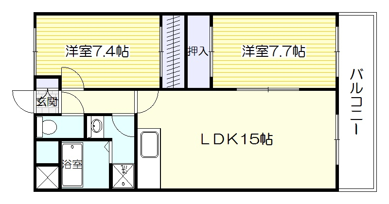 エクセル　鹿児島市賃貸マンションの間取り