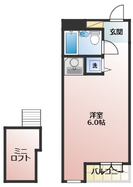 白稜ハイムの間取り