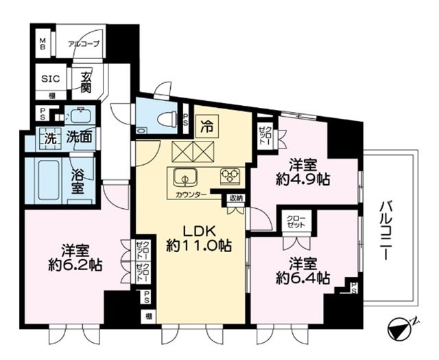 ブランズ巣鴨の間取り