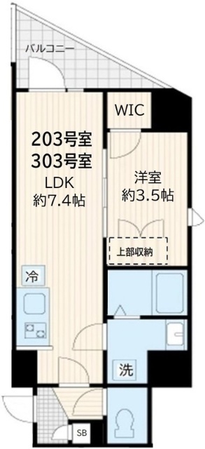 アルカンシエル新宿大京町の間取り