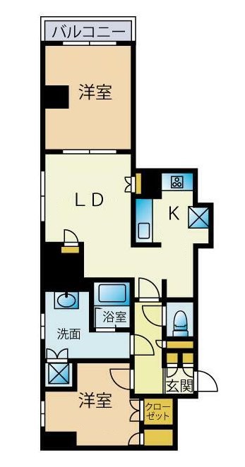 新宿区百人町のマンションの間取り