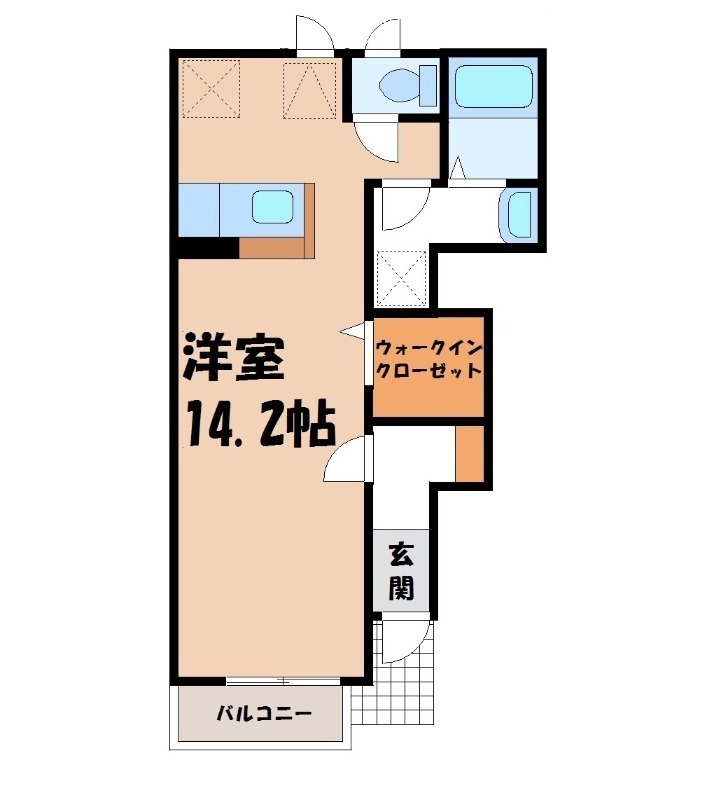 【太田市西新町のアパートの間取り】