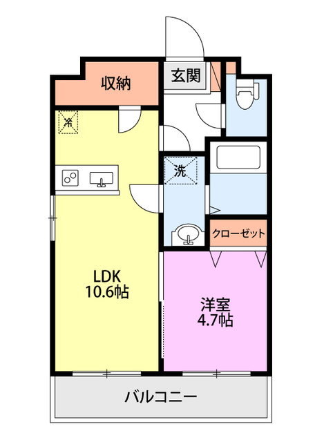 新潟市中央区米山のマンションの間取り