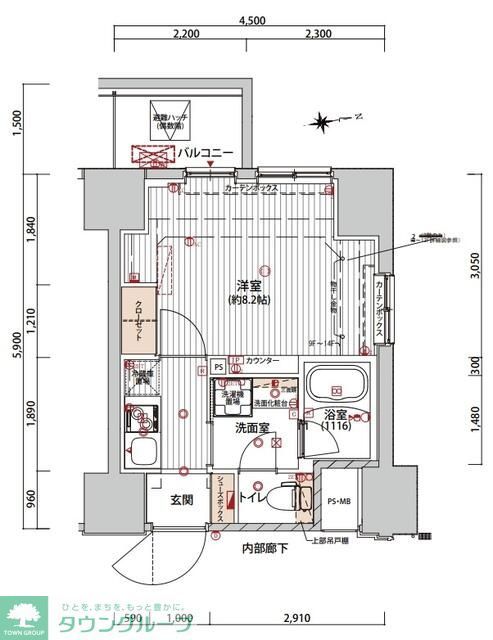 八王子市八日町のマンションの間取り