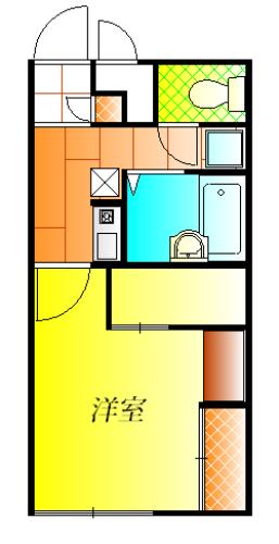 藤井寺市大井のアパートの間取り