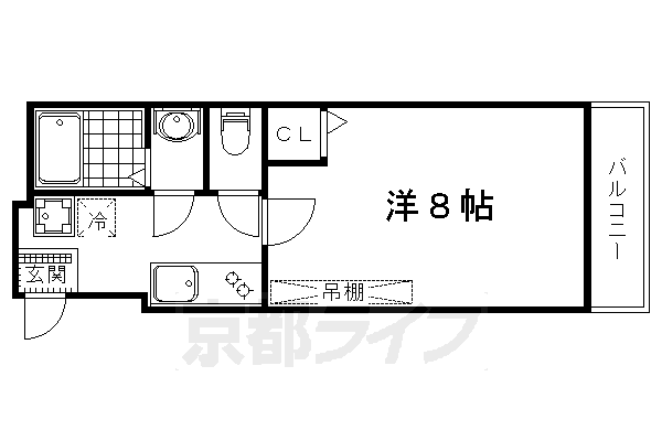 京都市上京区田村備前町のマンションの間取り