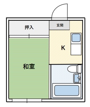 道合コーポの間取り