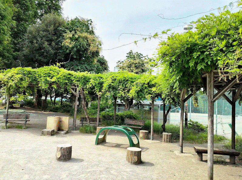 公園　谷戸前川緑道（公園）まで532m