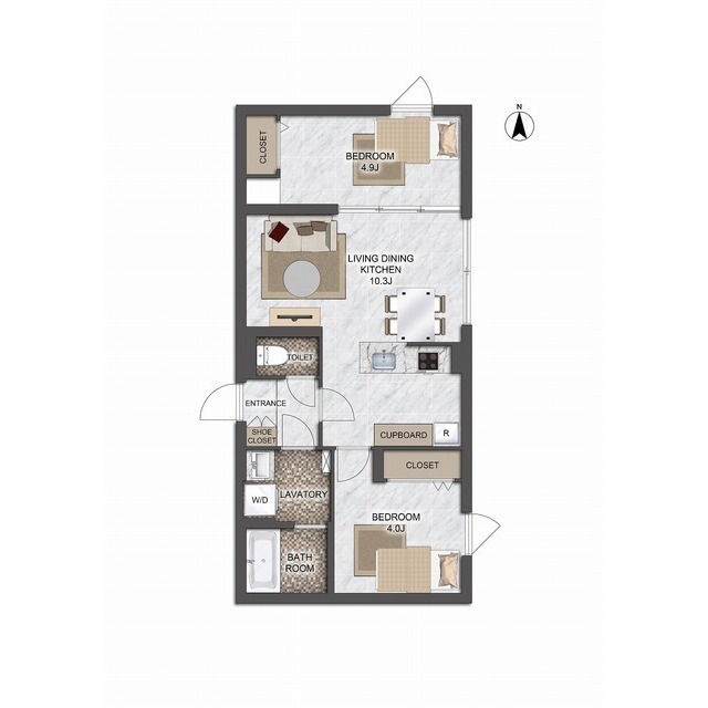 その他設備　家具配置間取り図