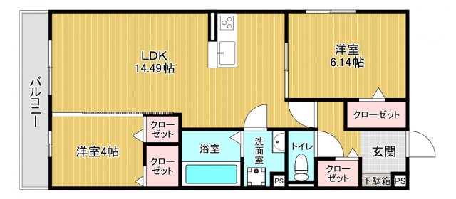 クレール林崎の間取り写真
