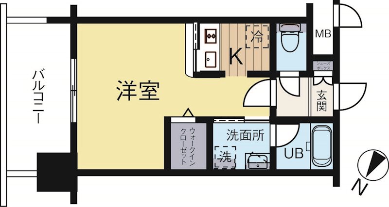 地下鉄空港線 博多駅 徒歩8分 14階建 築12年の間取り写真
