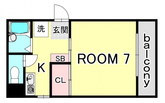 広島市中区昭和町のマンションの間取り