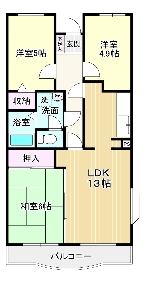 シャルム春日部の間取り