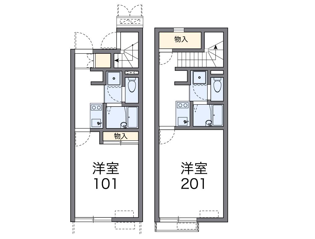 レオネクストロッソ　ナカハマの間取り