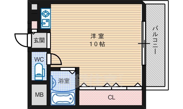 大阪市住吉区墨江のマンションの間取り