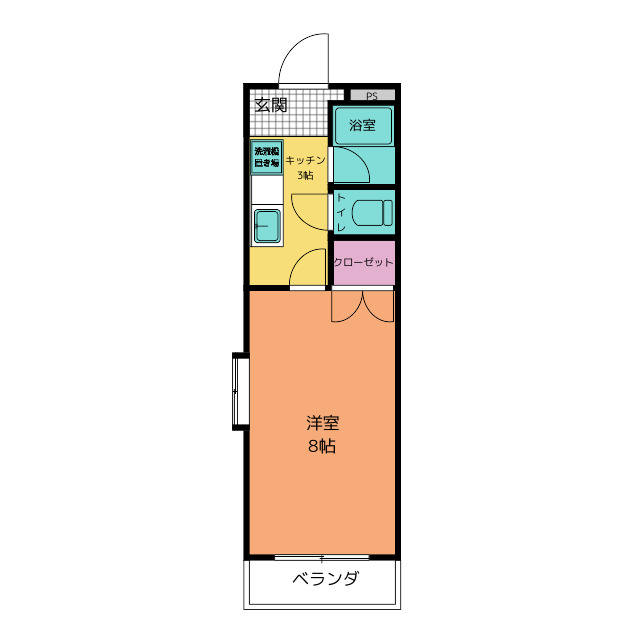 レインボーアカオハイツの間取り