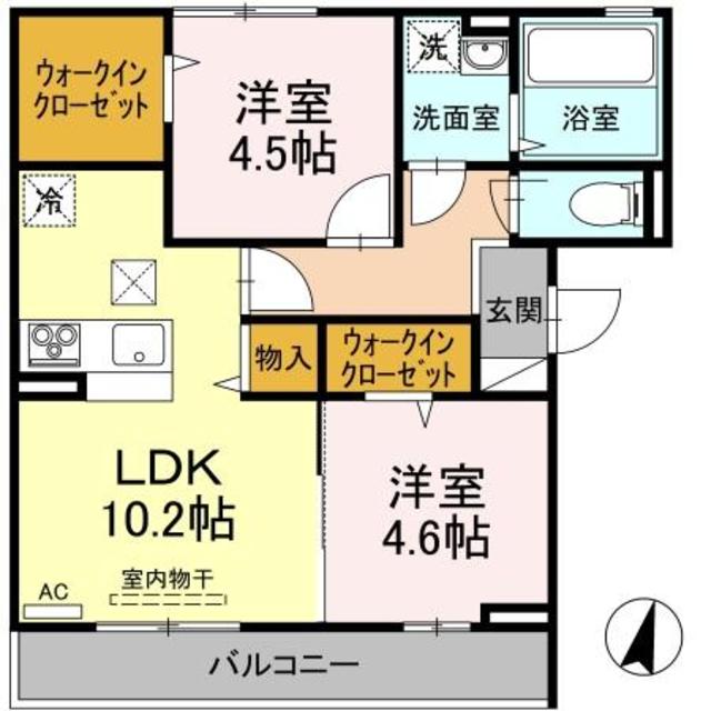 新潟県新潟市中央区新和２（アパート）の賃貸物件の間取り