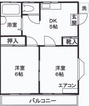神奈川県川崎市宮前区平２（アパート）の賃貸物件の間取り