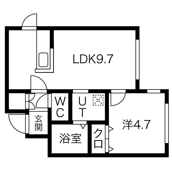 北海道札幌市中央区南七条西１２（マンション）の賃貸物件の間取り