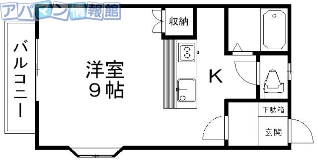 新潟市江南区五月町のアパートの間取り