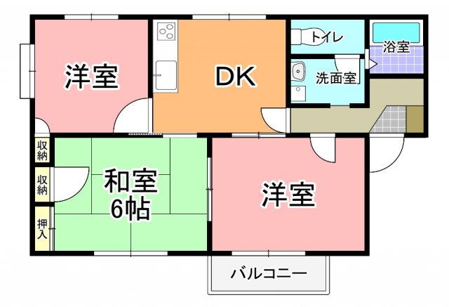 エレガンス山崎　Ｂの間取り